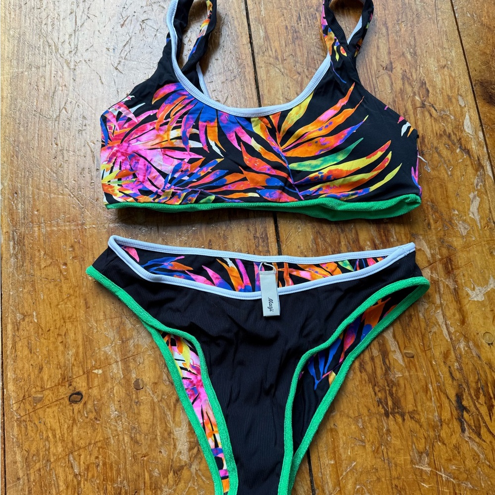 Tropical Print Women's Swim Set